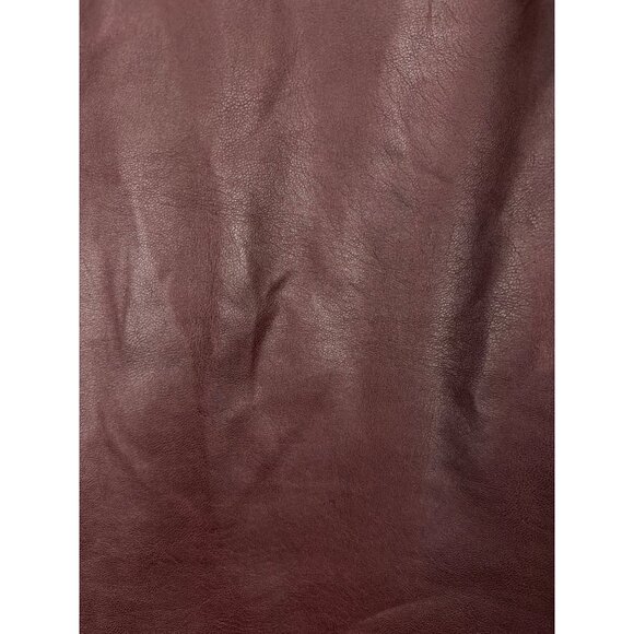 BCBG MaxAzria Sheridan Royal Port Flounce Faux Leather Dress Size S - Picture 2 of 4